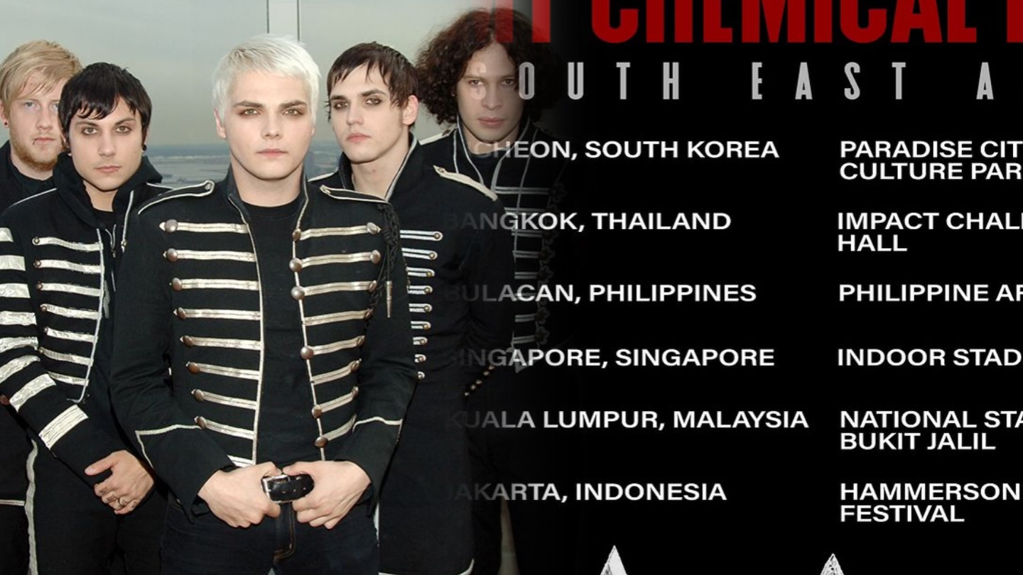 Bukan bohong, My Chemical Romance sah tak ‘skip’ Malaysia sebagai destinasi konsert jelajah Asia Tenggara, tahun depan